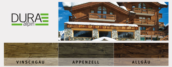 Nu bij ons verkrijgbaar: Dura Alpin - de massief houten gevel met de charme van oud hout. Zowel buiten als binnen geeft deze gevel met zijn traditioneel gekloofde oppervlaktestructuur uw project een uniek karakter. Klik voor meer informatie!